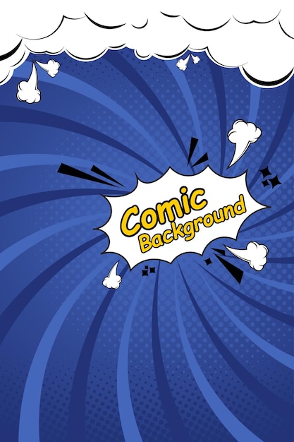 Vector de fondo de estilo cómico plano