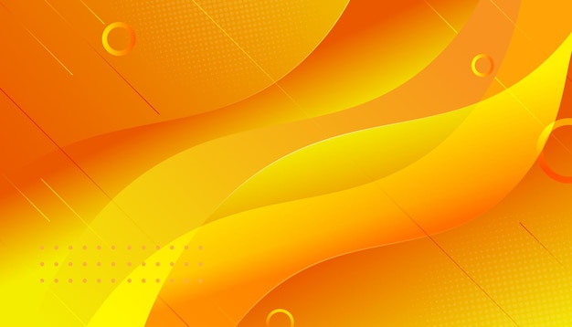 Vector de fondo de estilo de onda de color naranja brillante moderno
