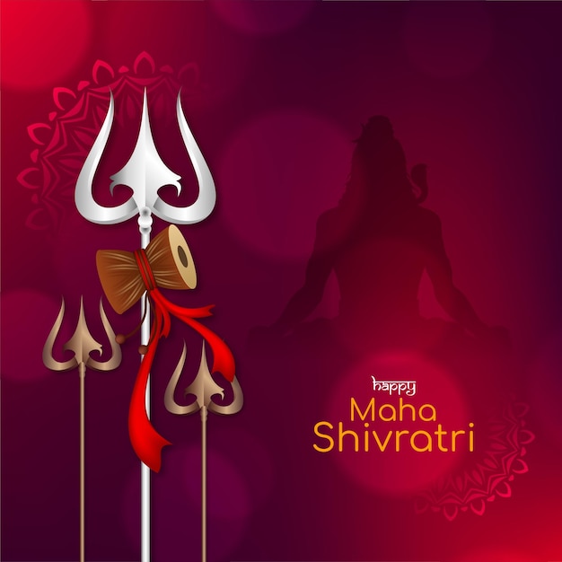 Vector de fondo del festival tradicional indio feliz maha shivratri