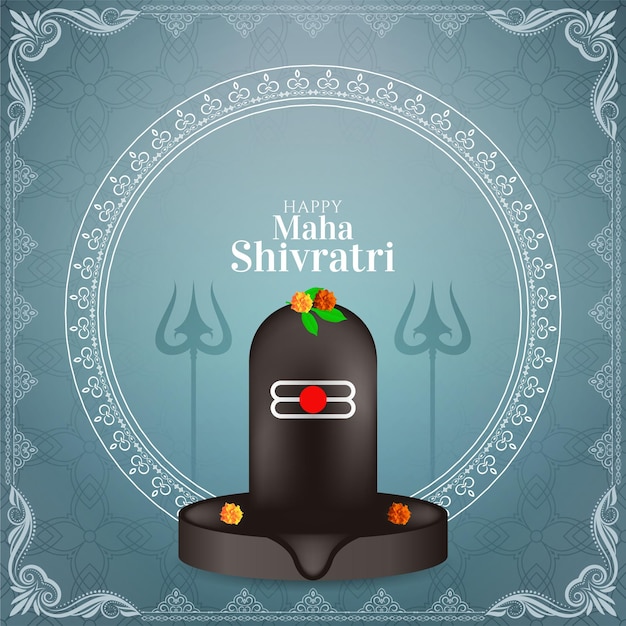 Vector de fondo del festival tradicional indio feliz maha shivratri