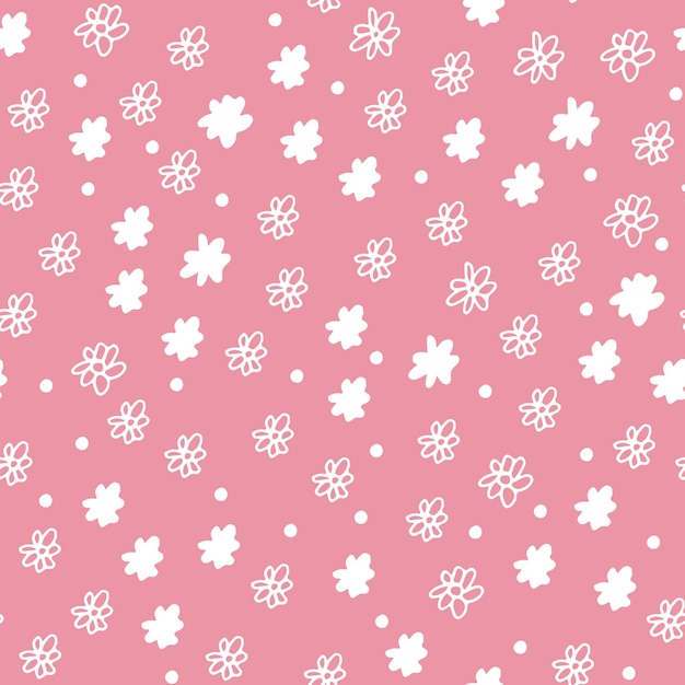 Vector de fondo de flores con patrón floral sin costuras