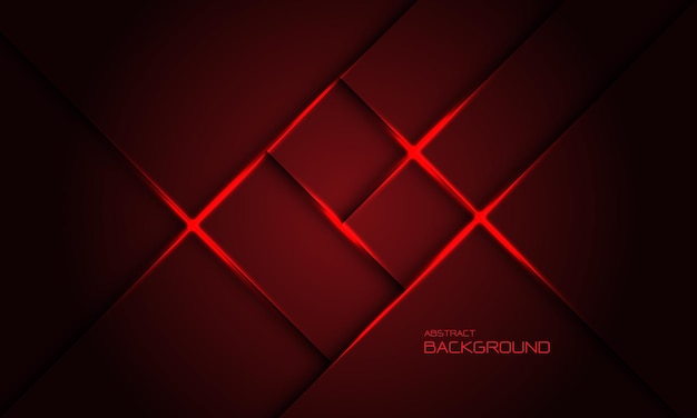 Vector de fondo futurista abstracto cuadrado rojo sombra luz cruz diseño tecnología creativa