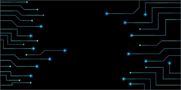 Vector de fondo futurista de la placa de circuito del rectángulo de HUD para el concepto de tecnología y finanzas