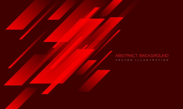 Vector de fondo futurista de tecnología moderna de diseño dinámico de velocidad geométrica roja abstracta