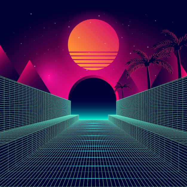 Vector vector de fondo futurista