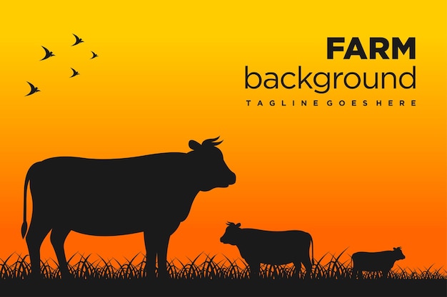 vector de fondo de ganado, vector de granja