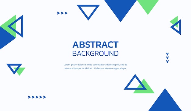 Vector de fondo geométrico abstracto azul y verde Ilustración de vector premium
