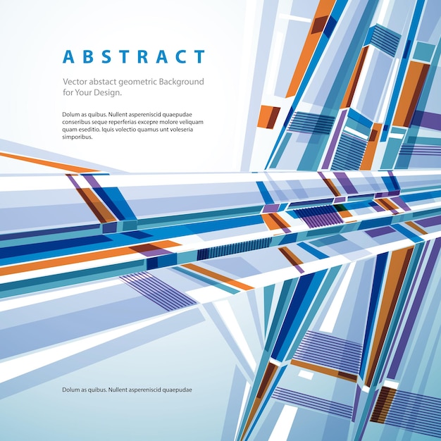 Vector fondo geométrico abstracto, ilustración de estilo contemporáneo.
