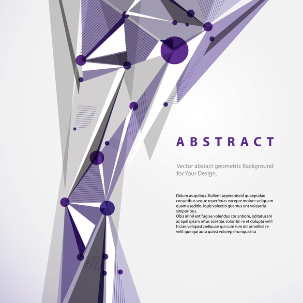 Vector fondo geométrico abstracto, ilustración de estilo moderno.