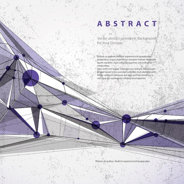 Vector fondo geométrico abstracto, ilustración de estilo moderno.