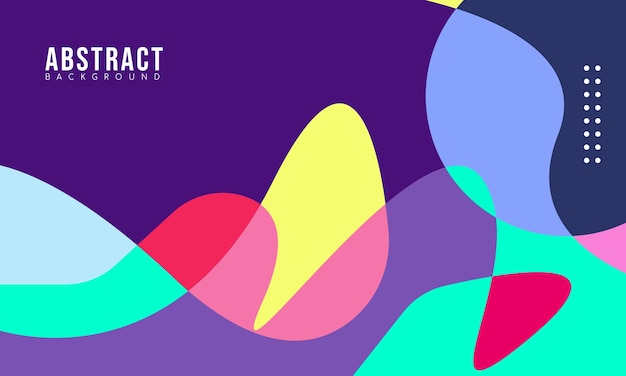 Vector de fondo geométrico y fluido abstracto colorido