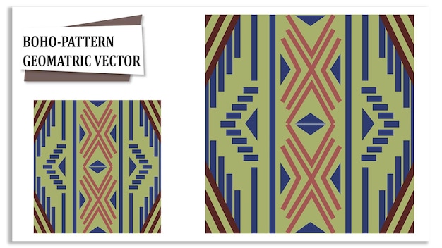 Vector de fondo geométrico del patrón boho