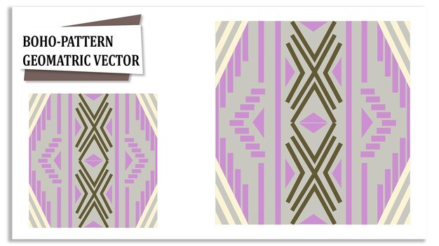 Vector de fondo geométrico del patrón boho