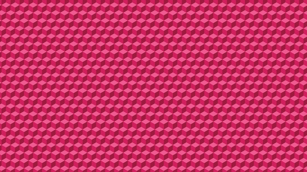 Vector de fondo geométrico en patrones de cubo rosado