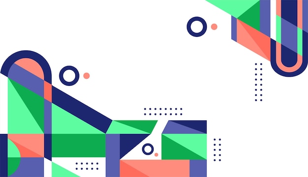 Vector de fondo geométrico verde y morado