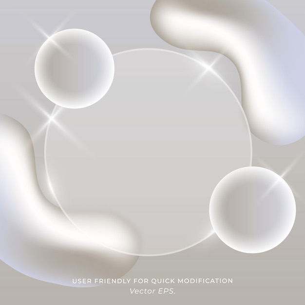 Vector de fondo de gradiente azul de hierro de vidrio esmaltado redondeado de Glassmorphism Premium