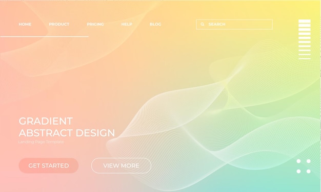 Vector de fondo de gradiente de verano brillante para la inspiración del diseño de la página de aterrizaje