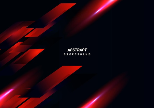 Vector de fondo gráfico moderno dinámico de diseño rojo geométrico abstracto