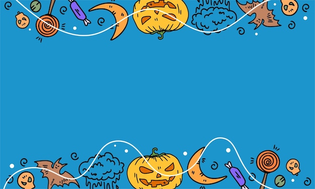 Vector fondo de halloween en diseño plano