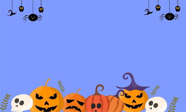 Vector fondo de halloween en diseño plano