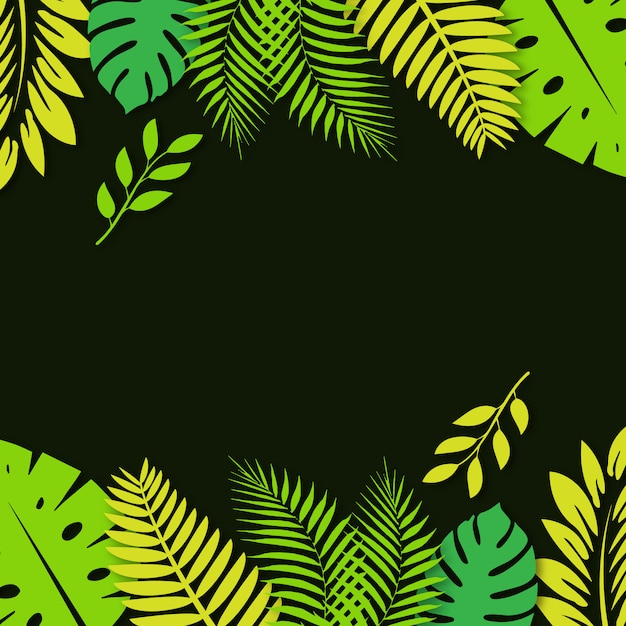 Vector fondo de hojas tropicales