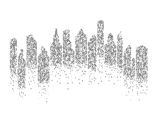 Vector de fondo de horizonte de la ciudad