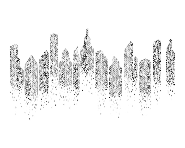 Vector de fondo de horizonte de la ciudad