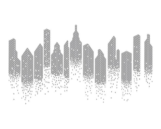 Vector de fondo de horizonte de la ciudad