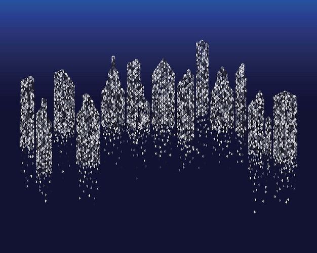 Vector de fondo de horizonte de la ciudad