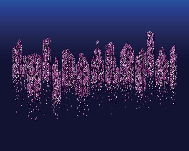 Vector de fondo de horizonte de la ciudad
