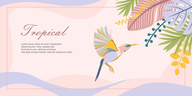 Vector de fondo de ilustración tropical