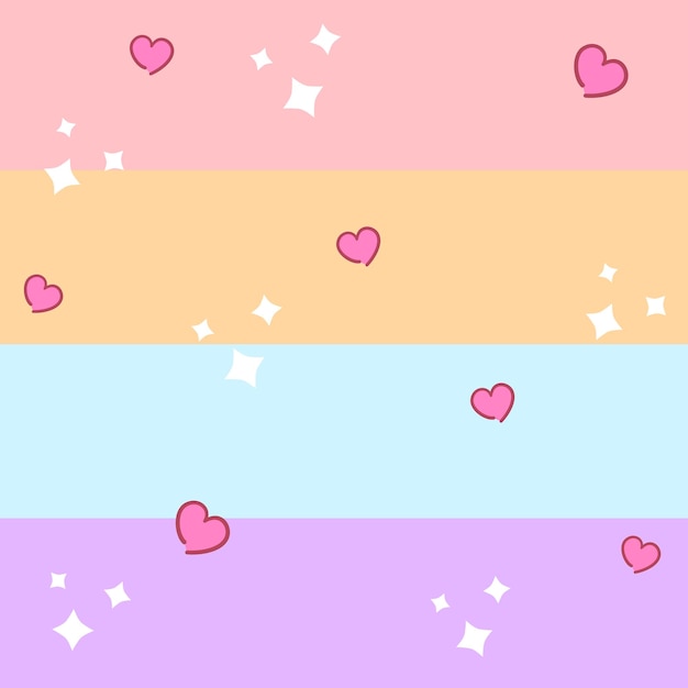 Vector de fondo lindo con corazones rosados