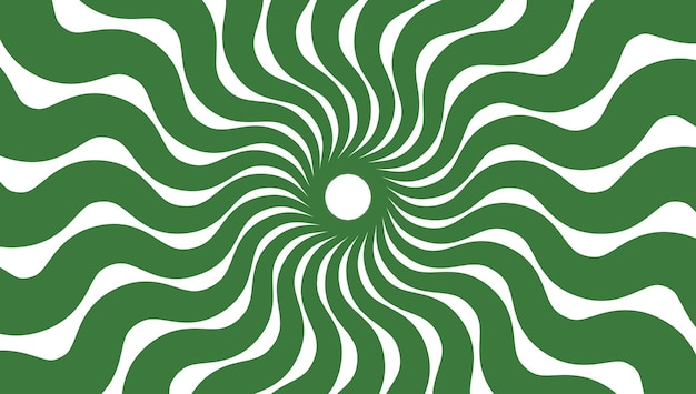 Vector de fondo de línea ondulada circular verde
