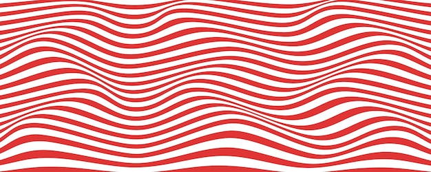 Vector de fondo de líneas de rayas rojas onduladas abstractas