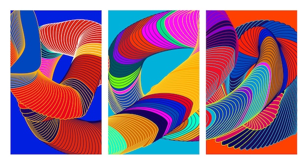 Vector Fondo líquido y fluido colorido para la colección de verano 2024