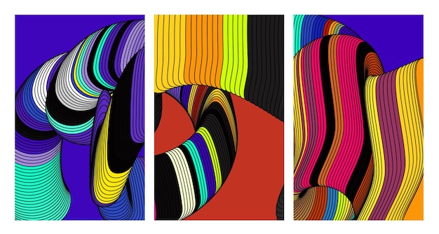 Vector Fondo líquido y fluido colorido para la colección de verano 2024