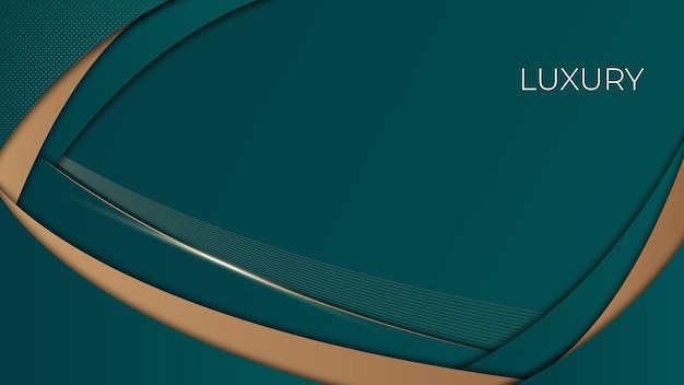 vector de fondo de lujo verde y dorado