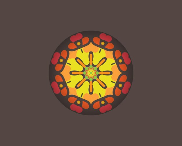 Vector de fondo de mandala de colores