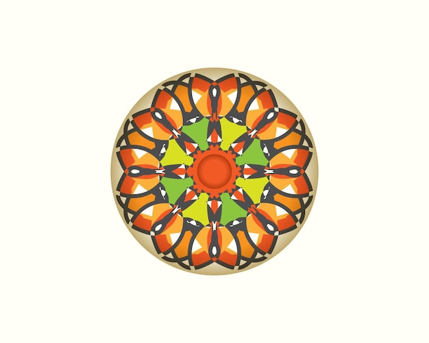 Vector de fondo de mandala de colores