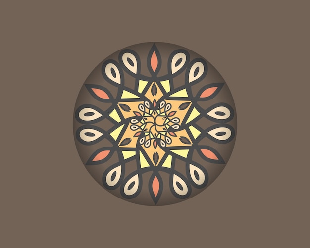 Vector de fondo de mandala de colores