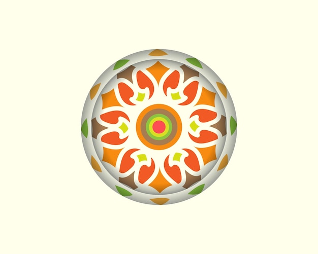 Vector de fondo de mandala de colores