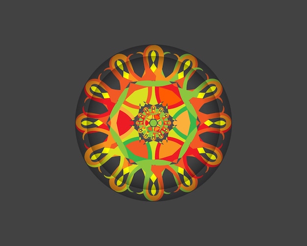 Vector de fondo de mandala de colores