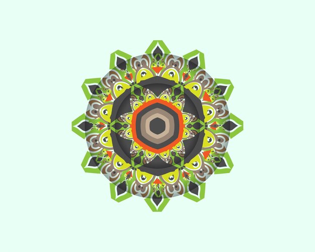 Vector de fondo de mandala de colores