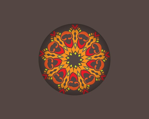 Vector de fondo de mandala de colores