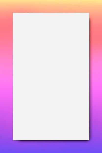 Vector de fondo de marco de patrón holográfico rosa y naranja