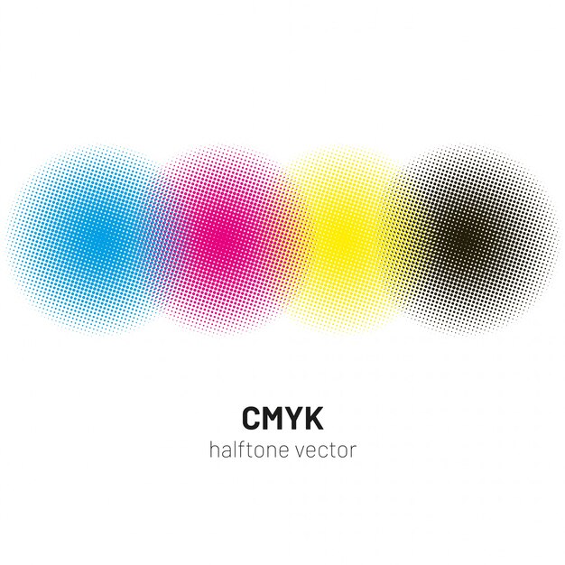 Vector de fondo de las medias tintas CMYK