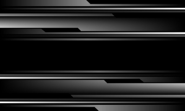 Vector de fondo moderno de diseño geométrico de tecnología futurista cibernética negro metálico gris abstracto
