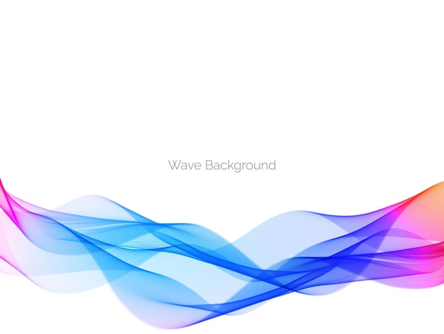 Vector de fondo moderno de diseño de onda colorida