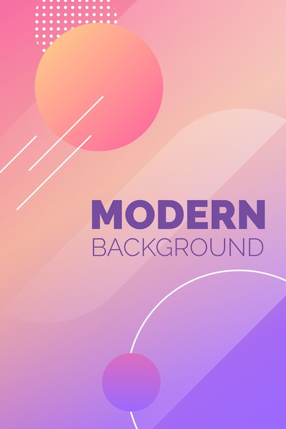 Vector de fondo moderno redondo colorido