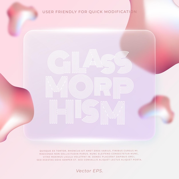Vector de fondo de morfismo de vidrio gradiente de hueso blanco